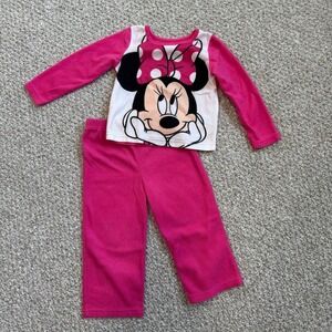 Disney Minnie Mouse Fleece Pajama Set‎ Size 3T